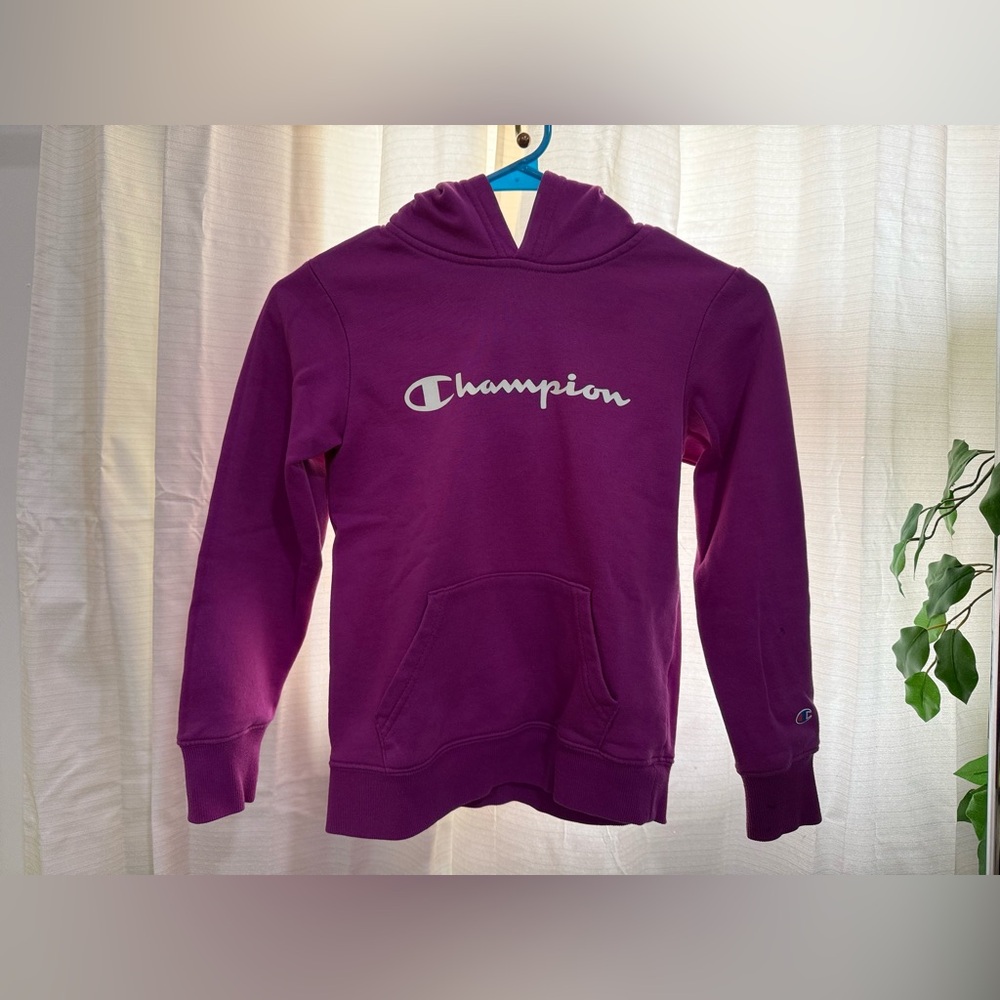 Champion Kids Hoodie in Vibrant Purple